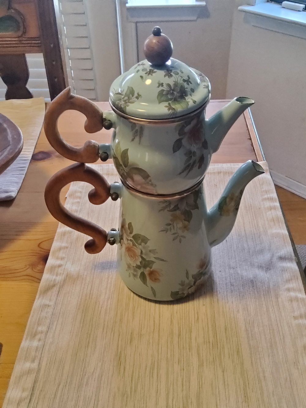 MacKenzie-Childs Vintage Stacked Teapot GUC Authentic Vintage